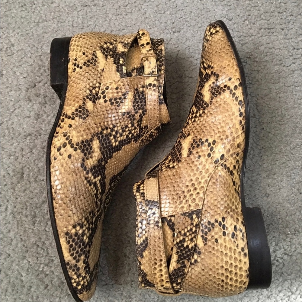 Saint Laurent Python Jodhpur Cropped Boots